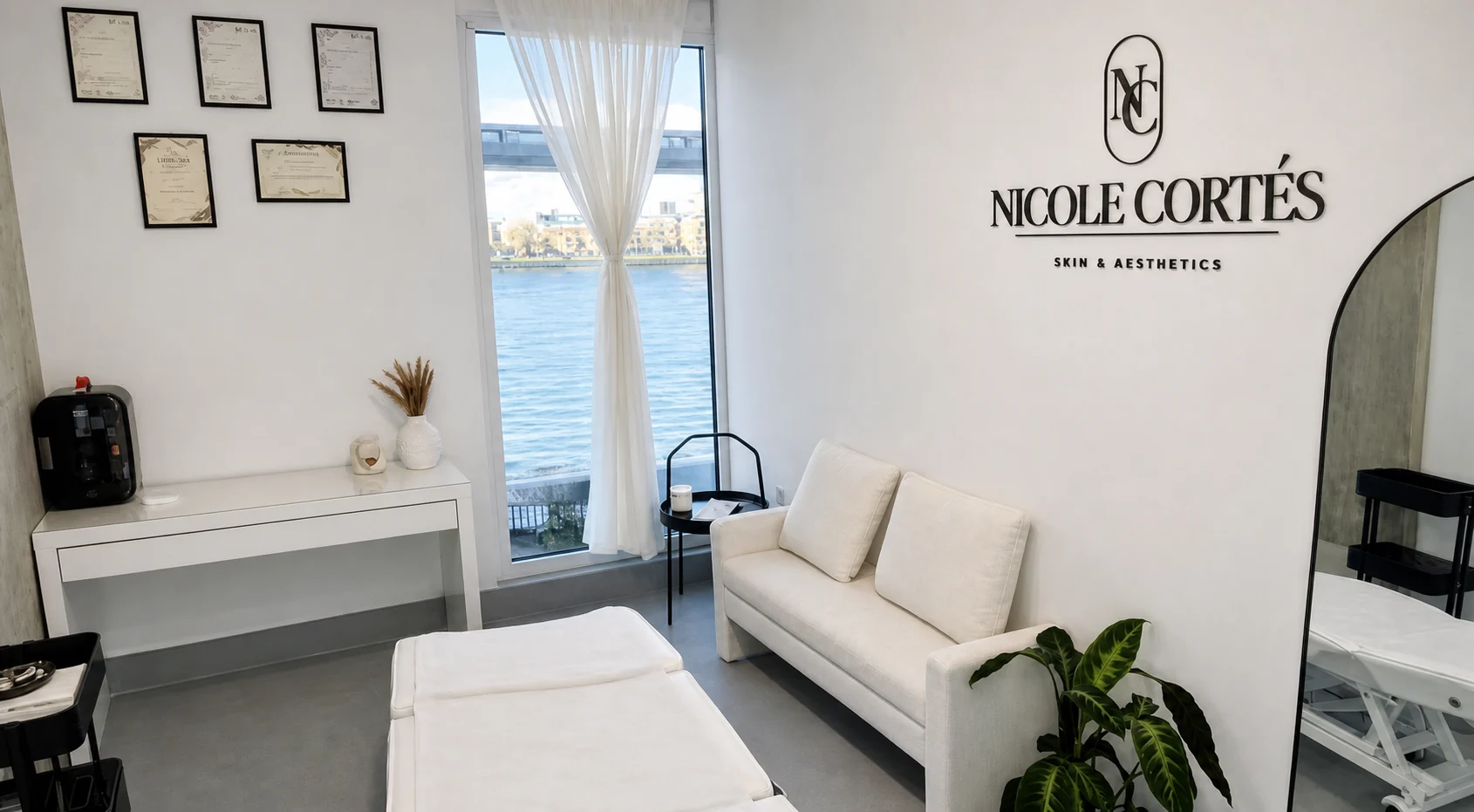 River view from the Nicole Cortés treatment studio